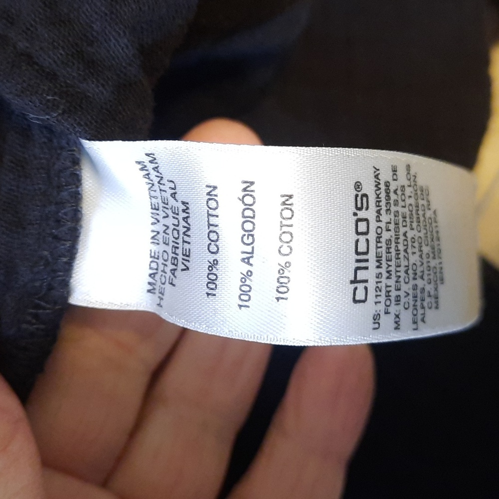Chico's Classic Black Gauze Dress Size 1 - Picture 7 of 7